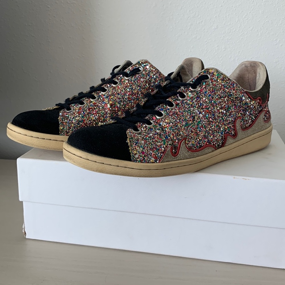 Isabel Marant glitter and flame sneakers